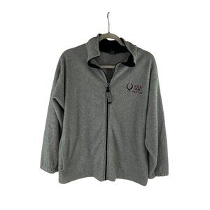 Beijing 08 USA Olympic Gray Fleece Jacket Full Zip M Sporty Athletic